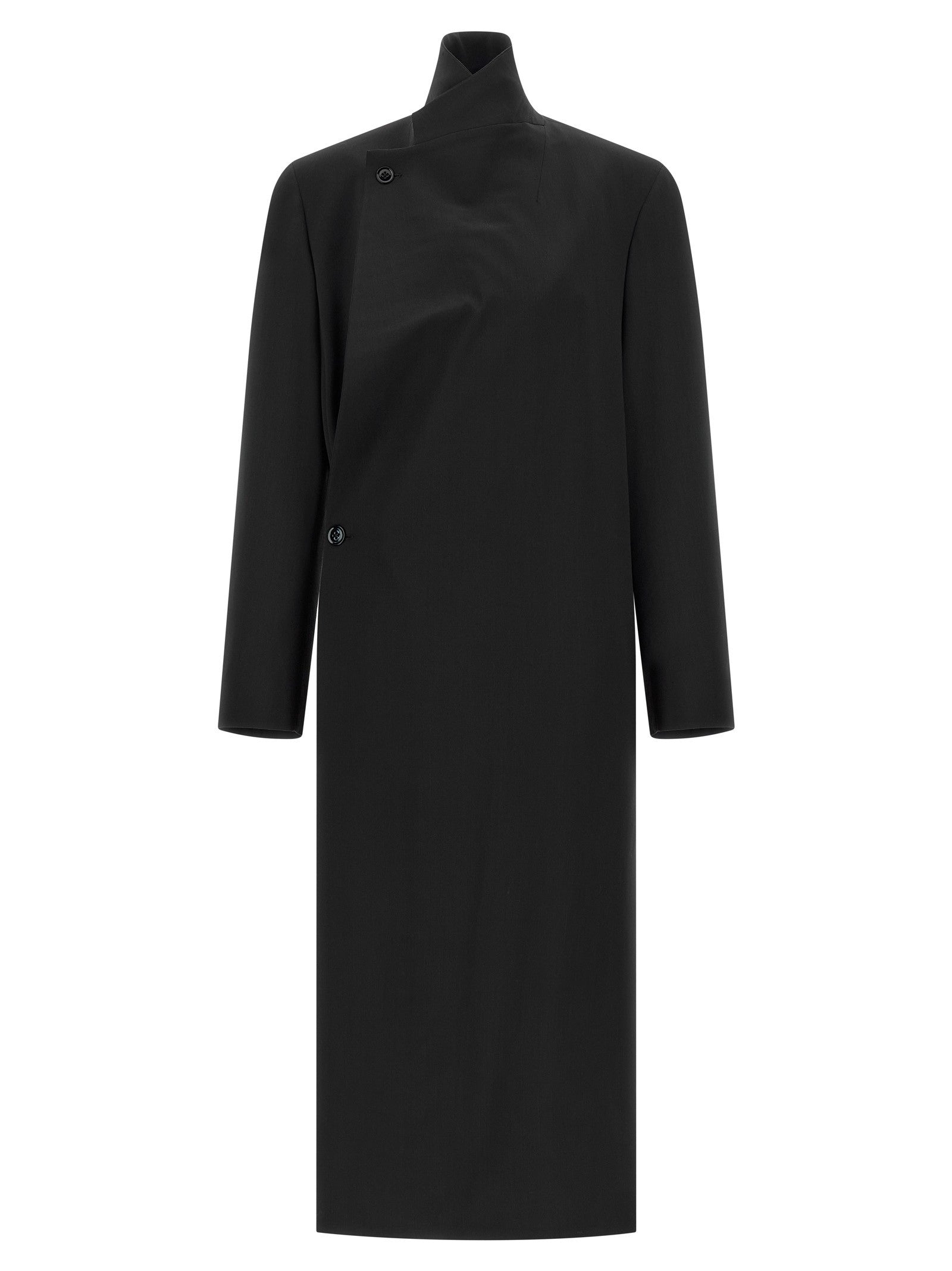 Lemaire Wool Crêpe Coat Blue
