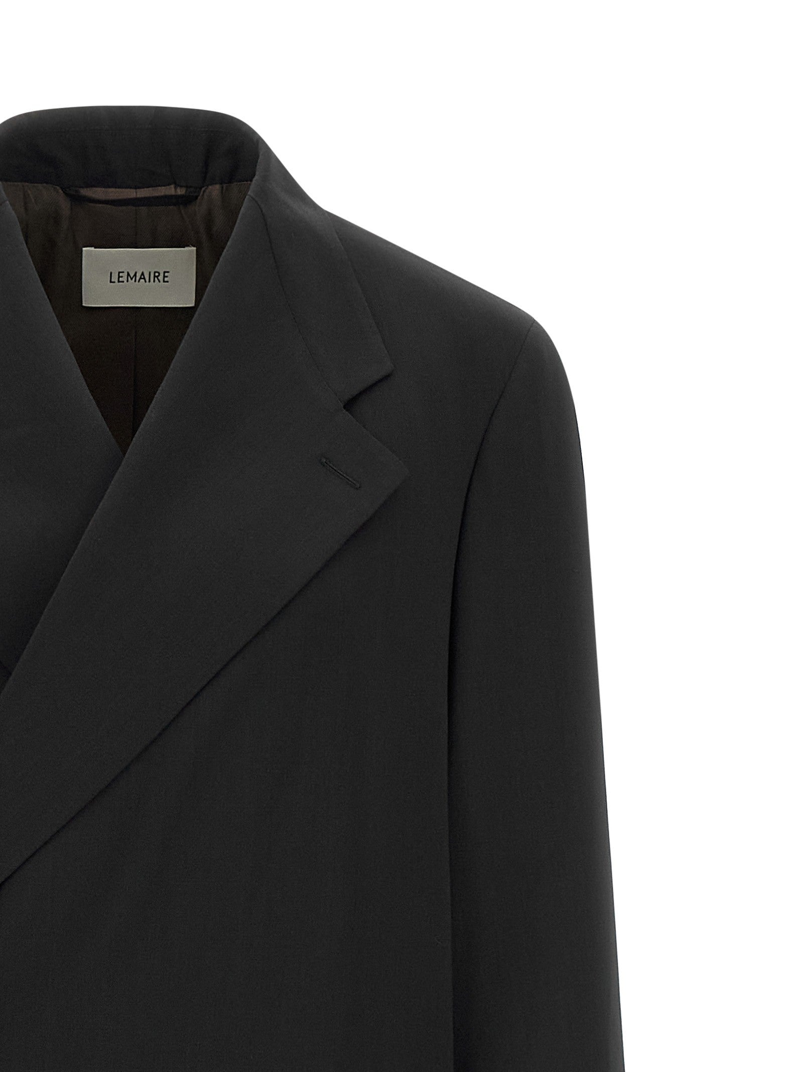 Lemaire Wool Crêpe Coat Blue