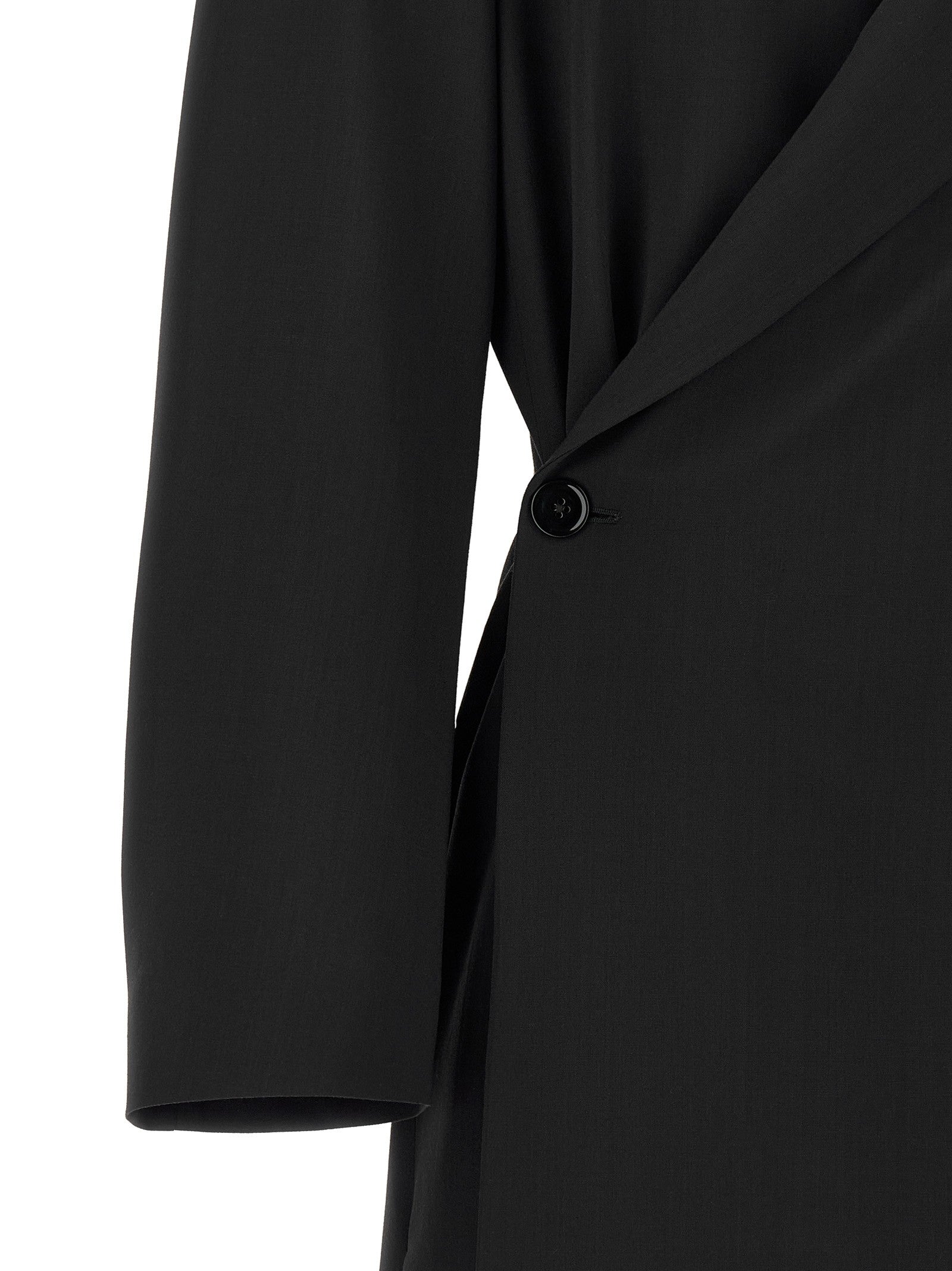 Lemaire Wool Crêpe Coat Blue