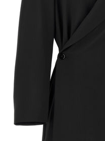 Lemaire Wool Crêpe Coat Blue