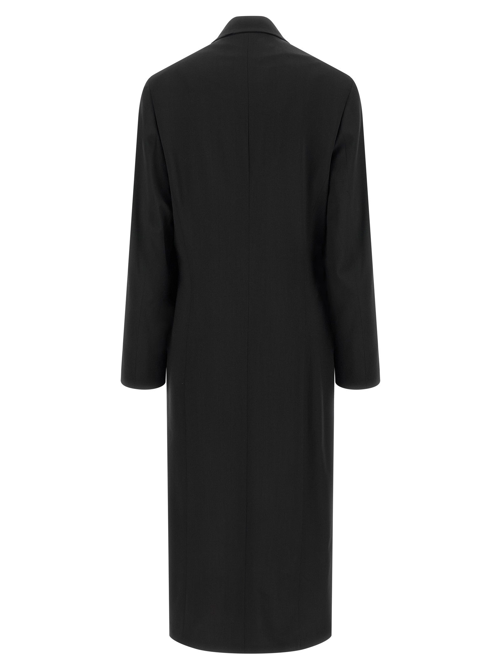 Lemaire Wool Crêpe Coat Blue