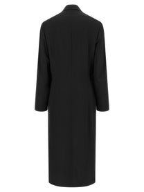 Lemaire Wool Crêpe Coat Blue