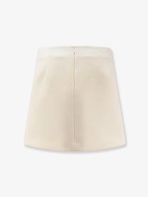 Gucci Women's Wool Crêpe Skirt White