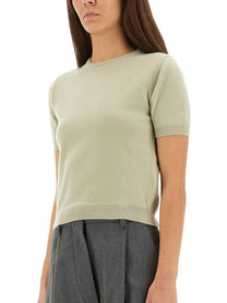 Maison Margiela Women's Wool Crew Neck Shirt Green