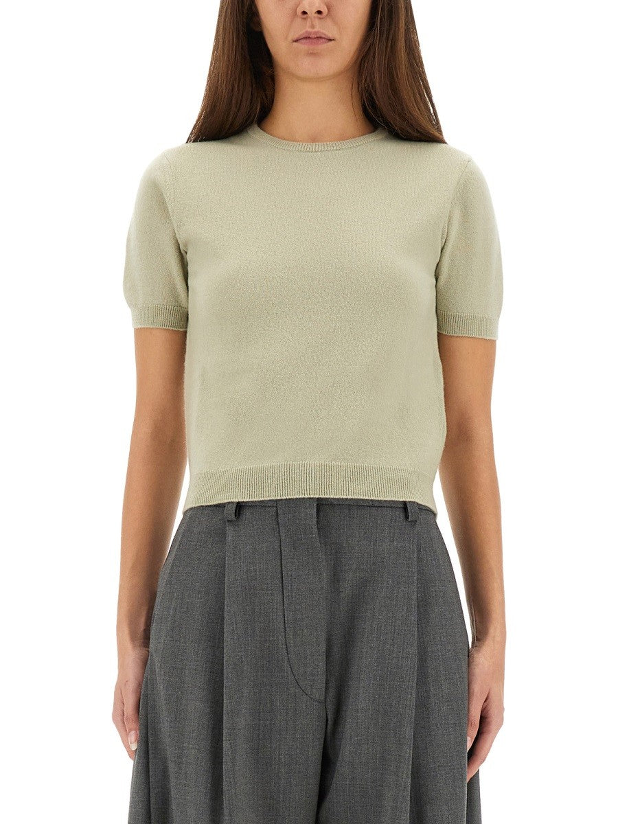 Maison Margiela Women's Wool Crew Neck Shirt Green