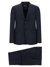 Zegna Wool Dress Blue