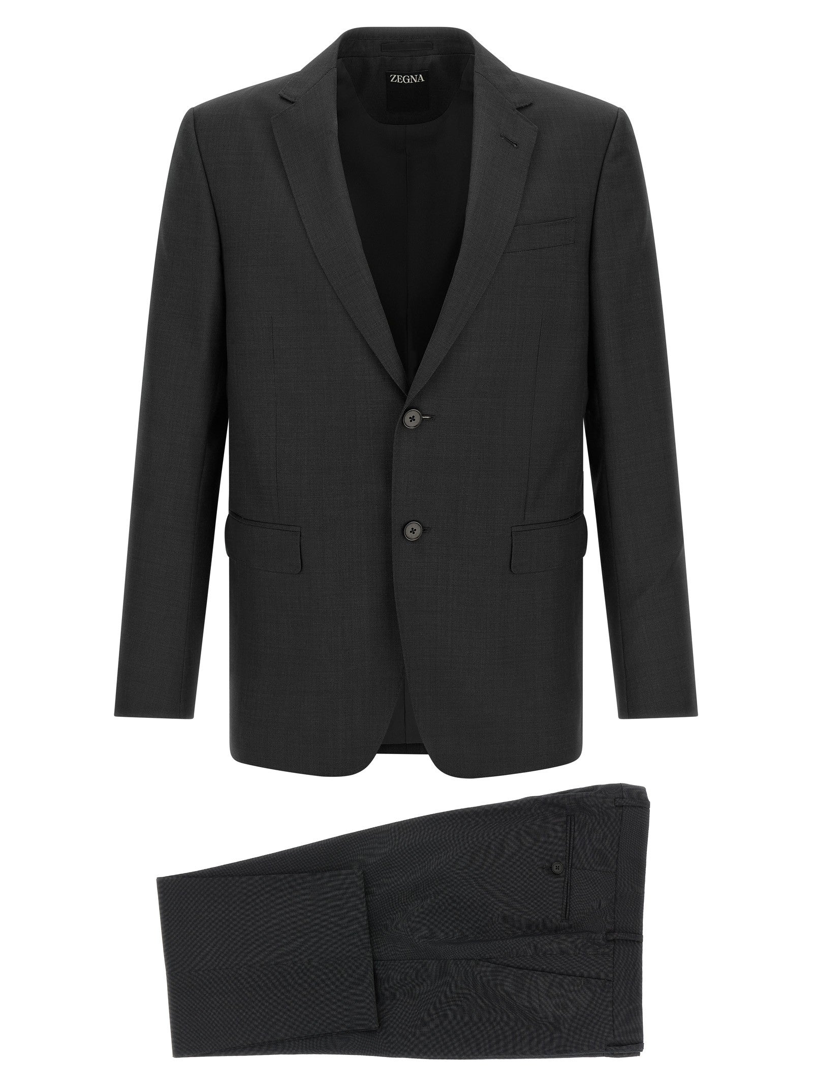 Zegna Wool Dress Grey