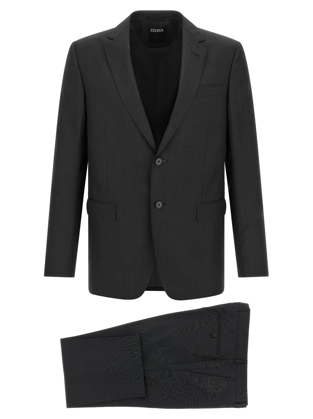 Zegna Wool Dress Grey