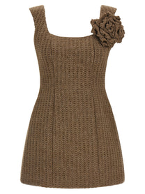 Giuseppe Di Morabito Wool Dress Brown