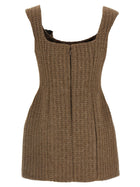 Giuseppe Di Morabito Wool Dress Brown, view 2