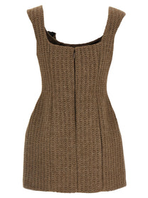 Giuseppe Di Morabito Wool Dress Brown, view 2