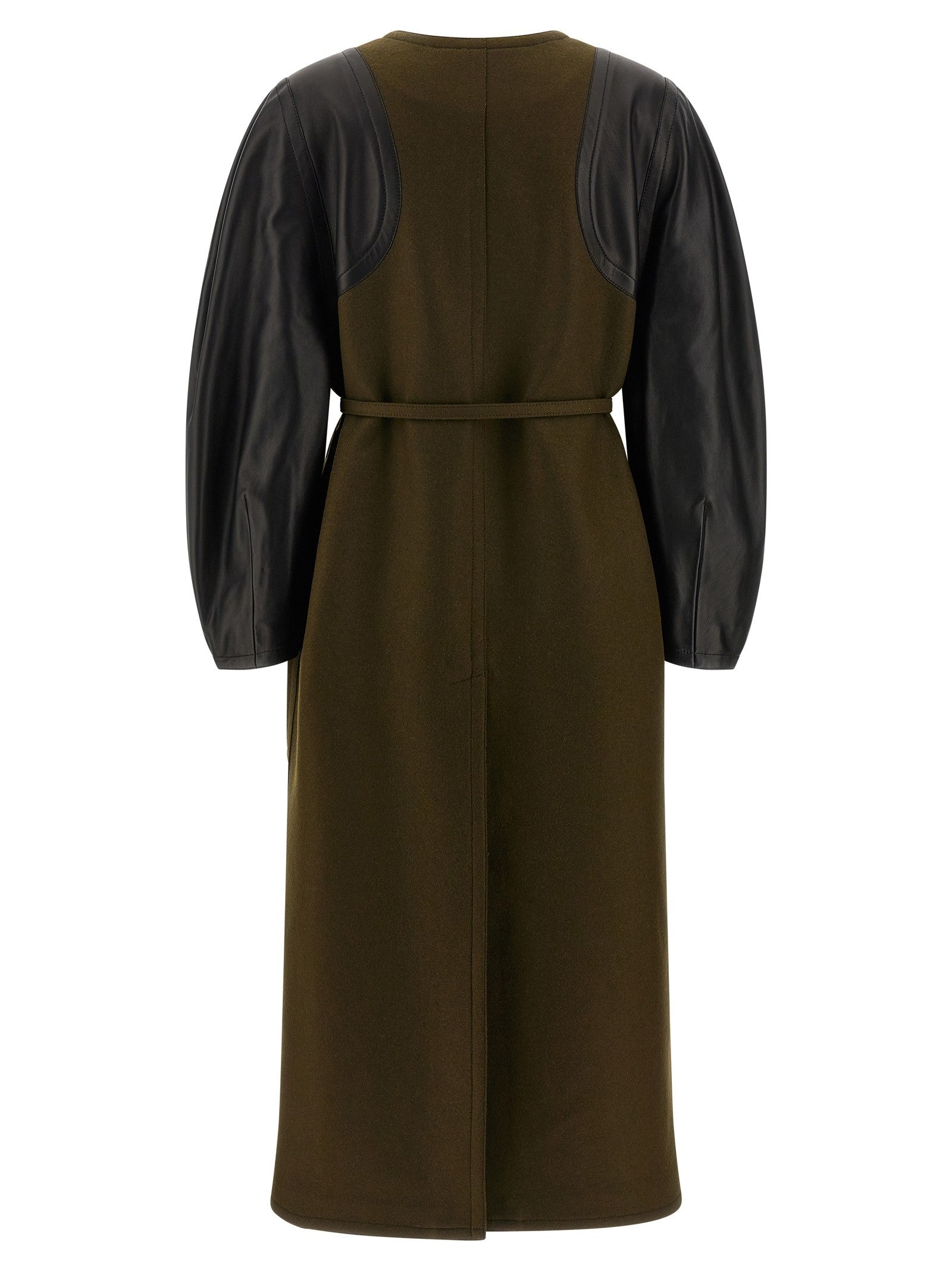 Fendi Wool Felt Coat Green