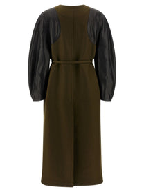 Fendi Wool Felt Coat Green