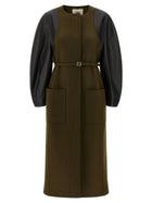 Fendi Wool Felt Coat Green
