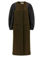 Fendi Wool Felt Coat Green, view 2