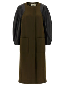 Fendi Wool Felt Coat Green