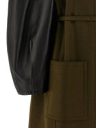 Fendi Wool Felt Coat Green, view 5