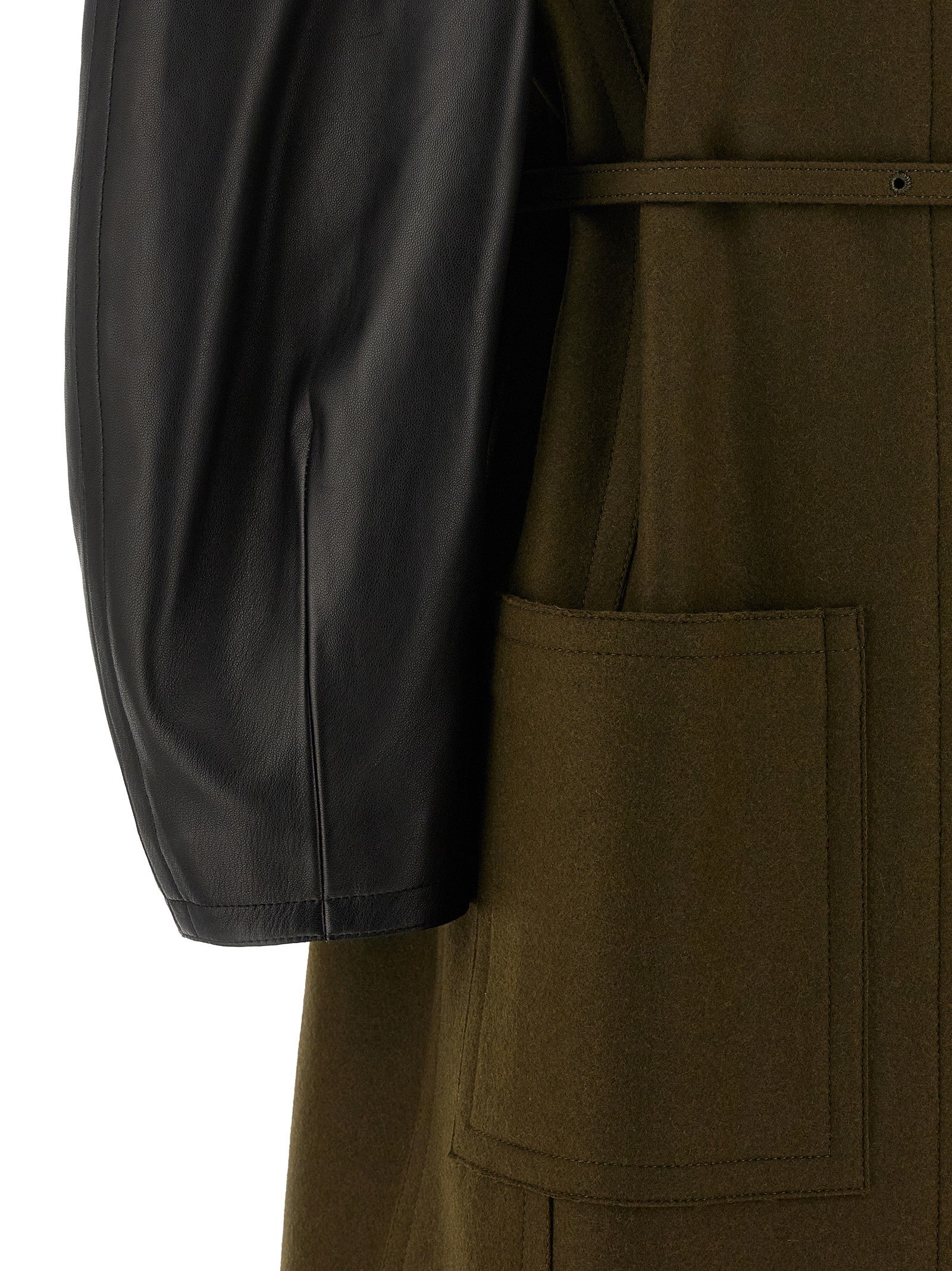 Fendi Wool Felt Coat Green