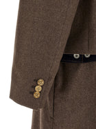 Sacai Wool Flannel Denim Coat Coat Brown, view 4