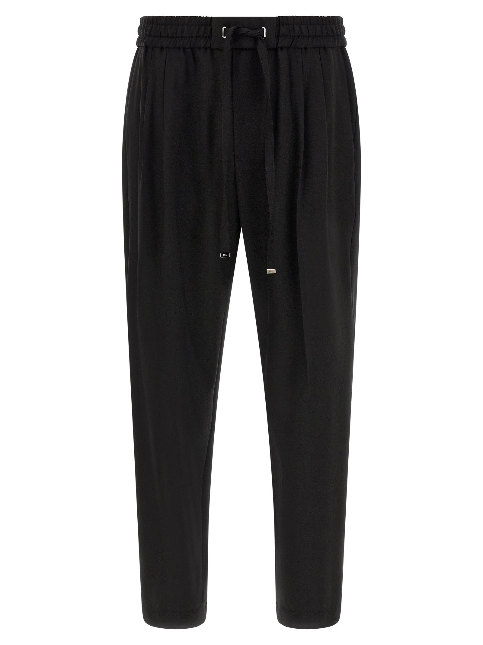 Dolce &amp; Gabbana Wool Gabardine Joggers Black