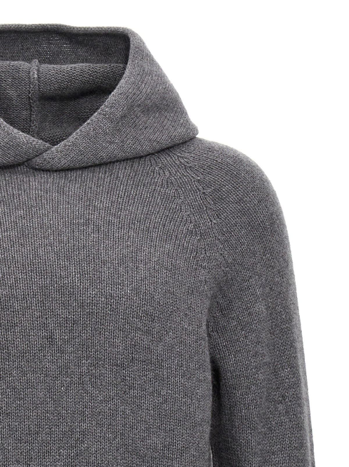 ma' ry' ya Wool Hooded Sweater Grey