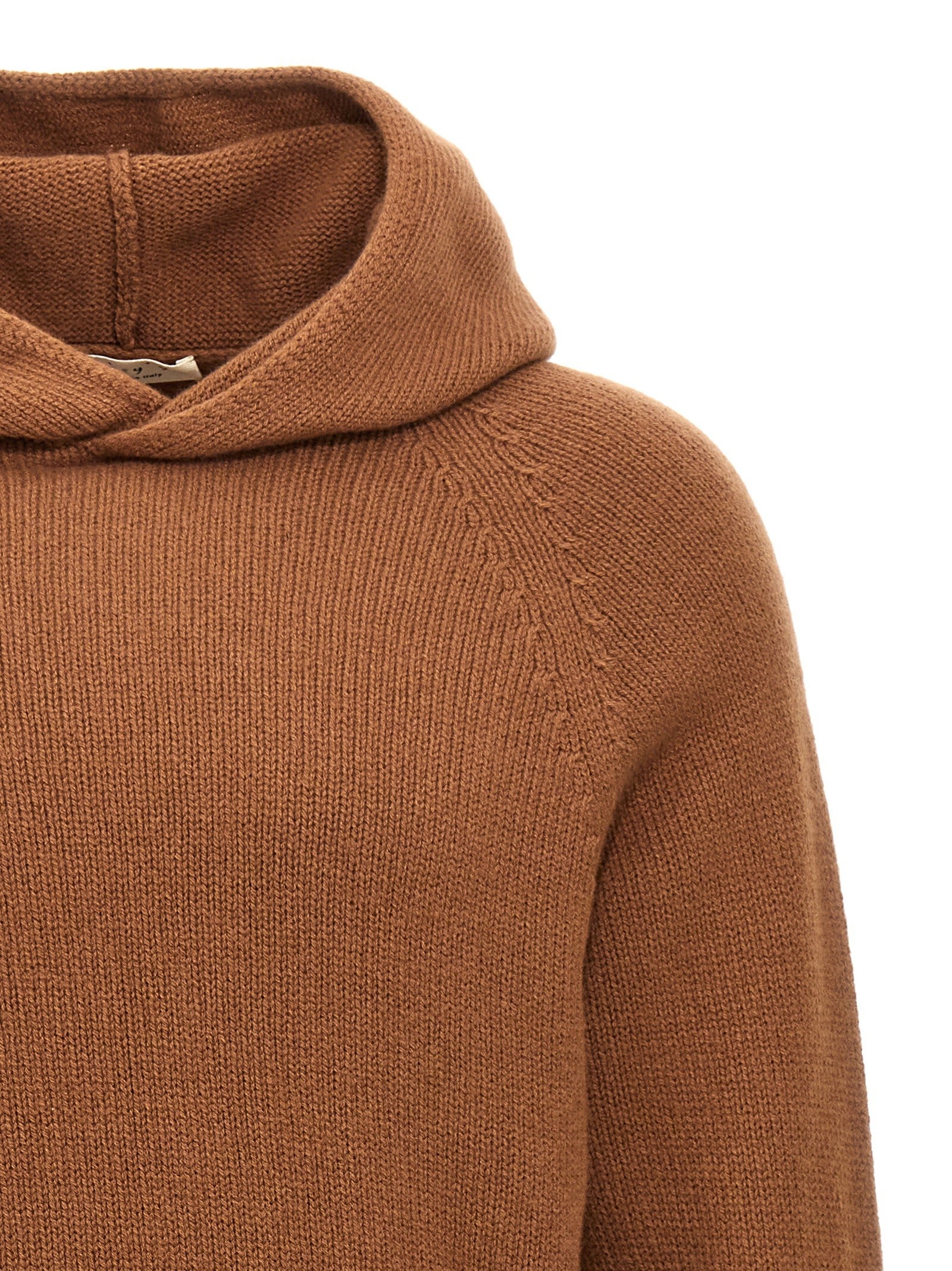ma' ry' ya Wool Hooded Sweater Brown