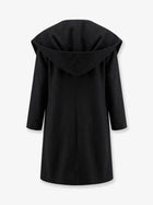 Toteme Women's Wool Hoodie Coat Black