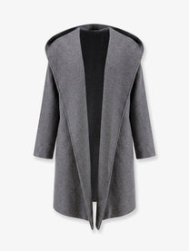 Toteme Women's Wool Hoodie Coat Grey