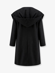 Toteme Women's Wool Hoodie Coat Black