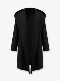 Toteme Women's Wool Hoodie Coat Black