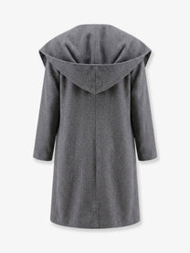 Toteme Women's Wool Hoodie Coat Grey