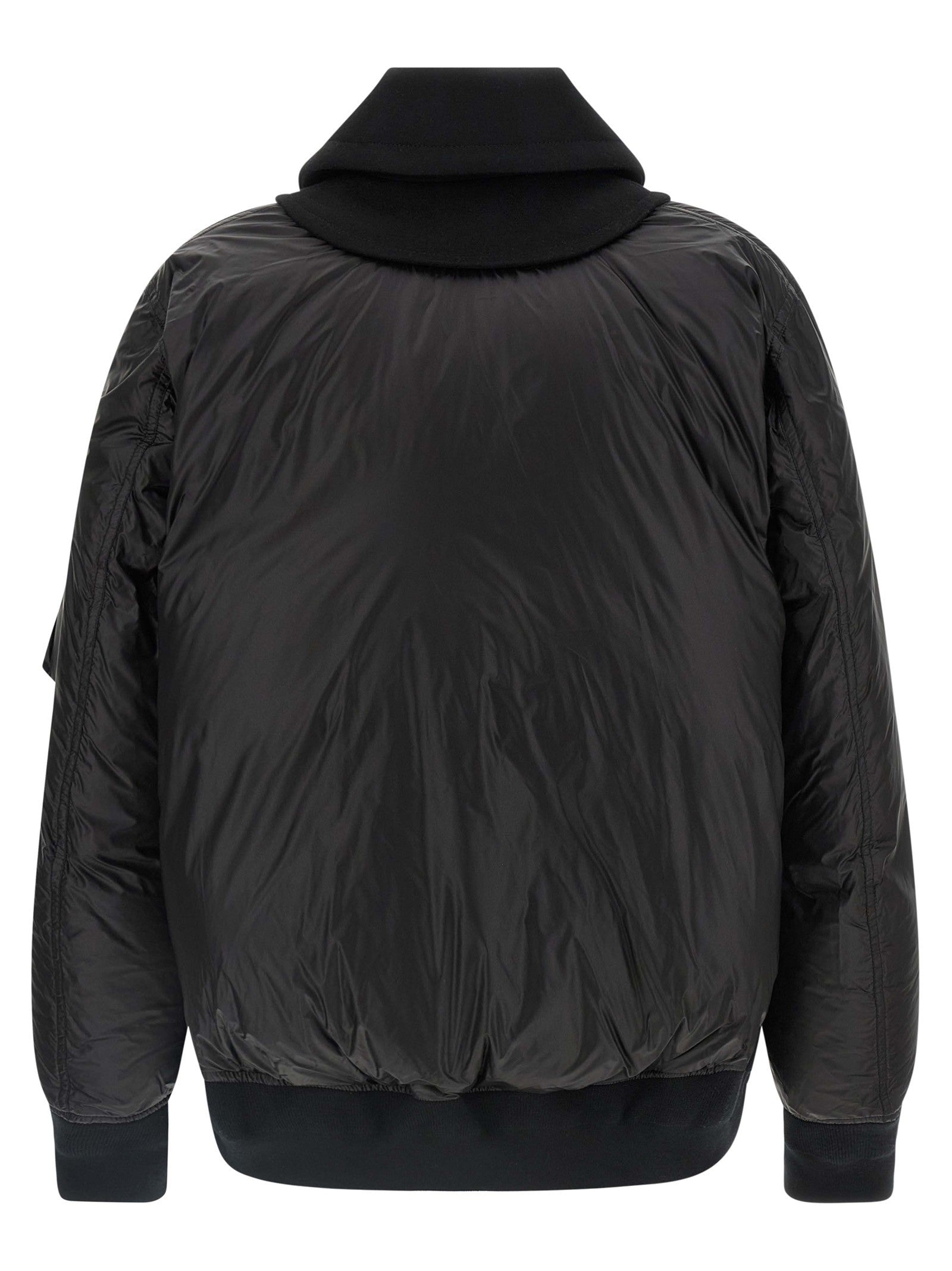 Sacai Wool Insert Bomber Jacket Black