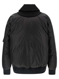 Sacai Wool Insert Bomber Jacket Black