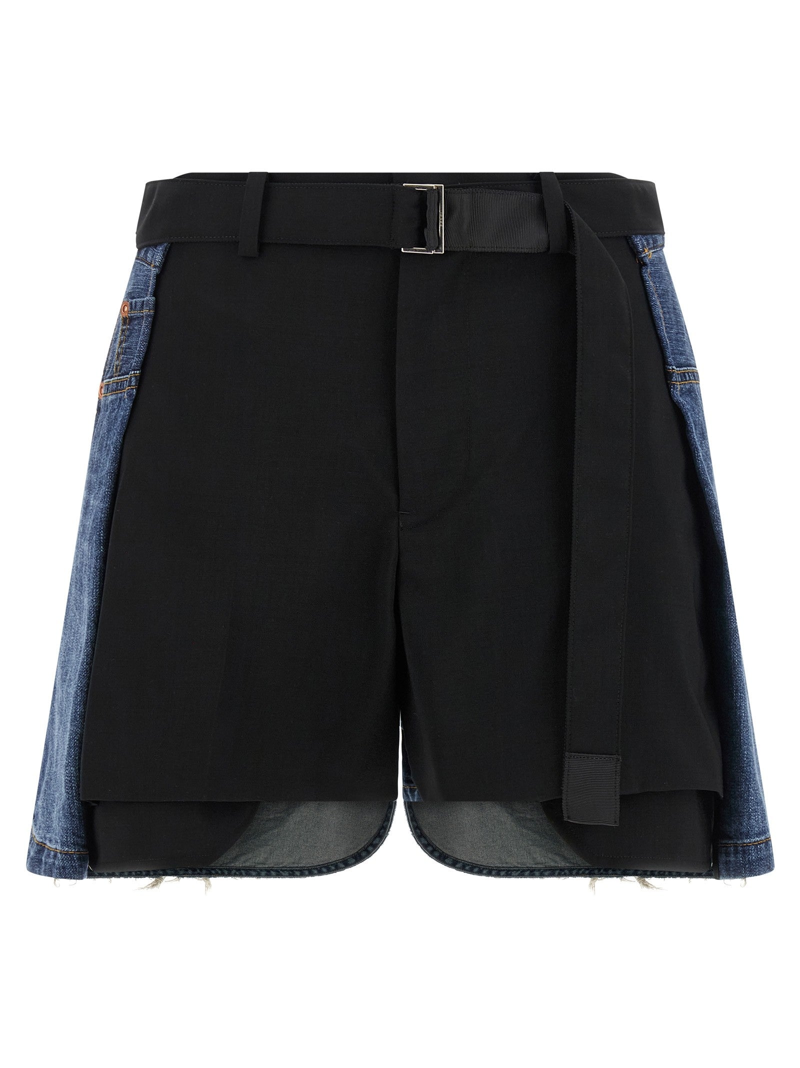 Sacai Wool Insert Shorts Gold