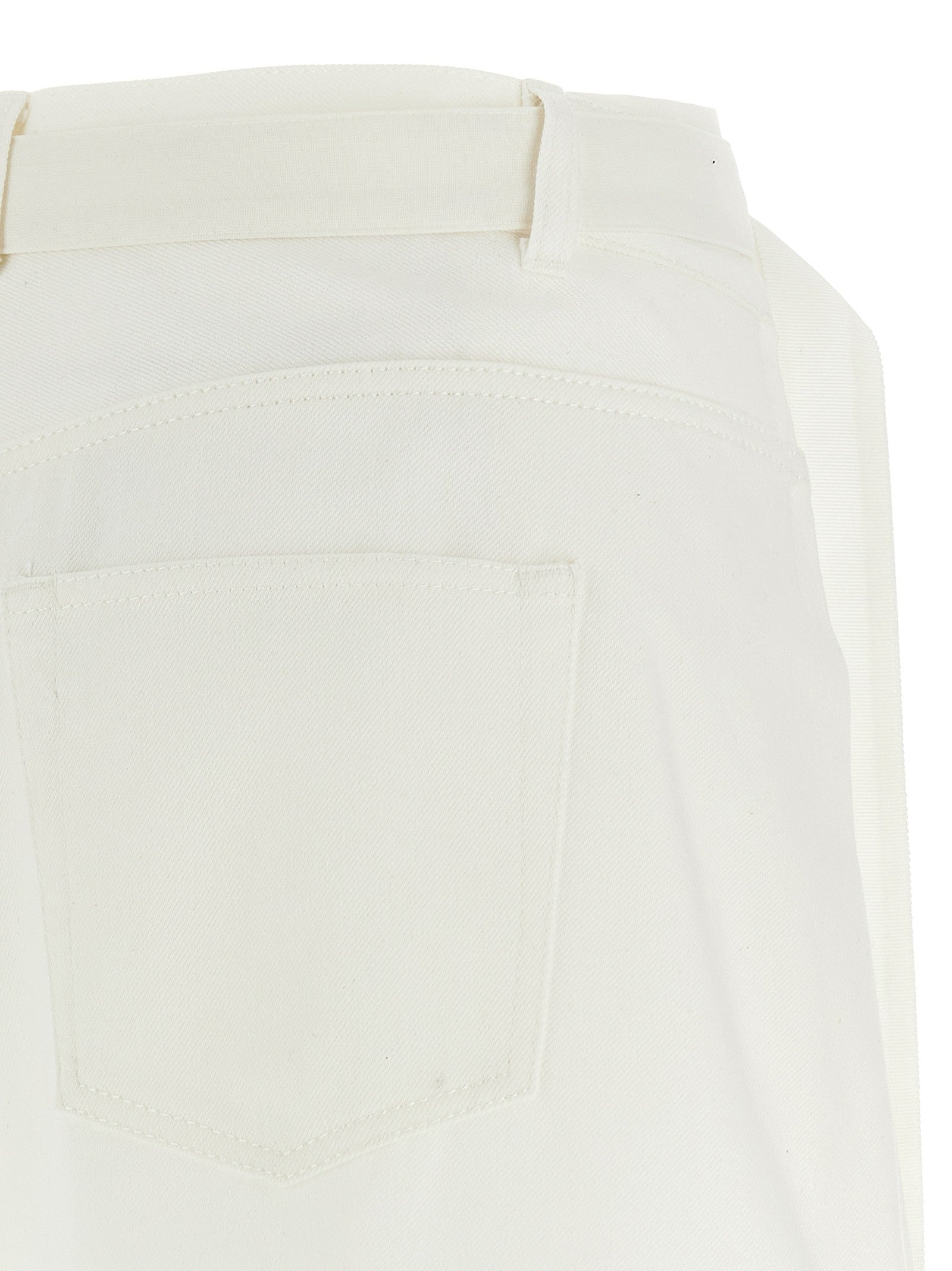 Sacai Wool Insert Shorts White