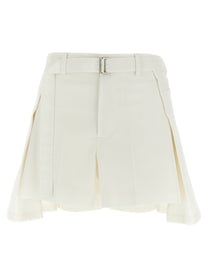 Sacai Wool Insert Shorts White