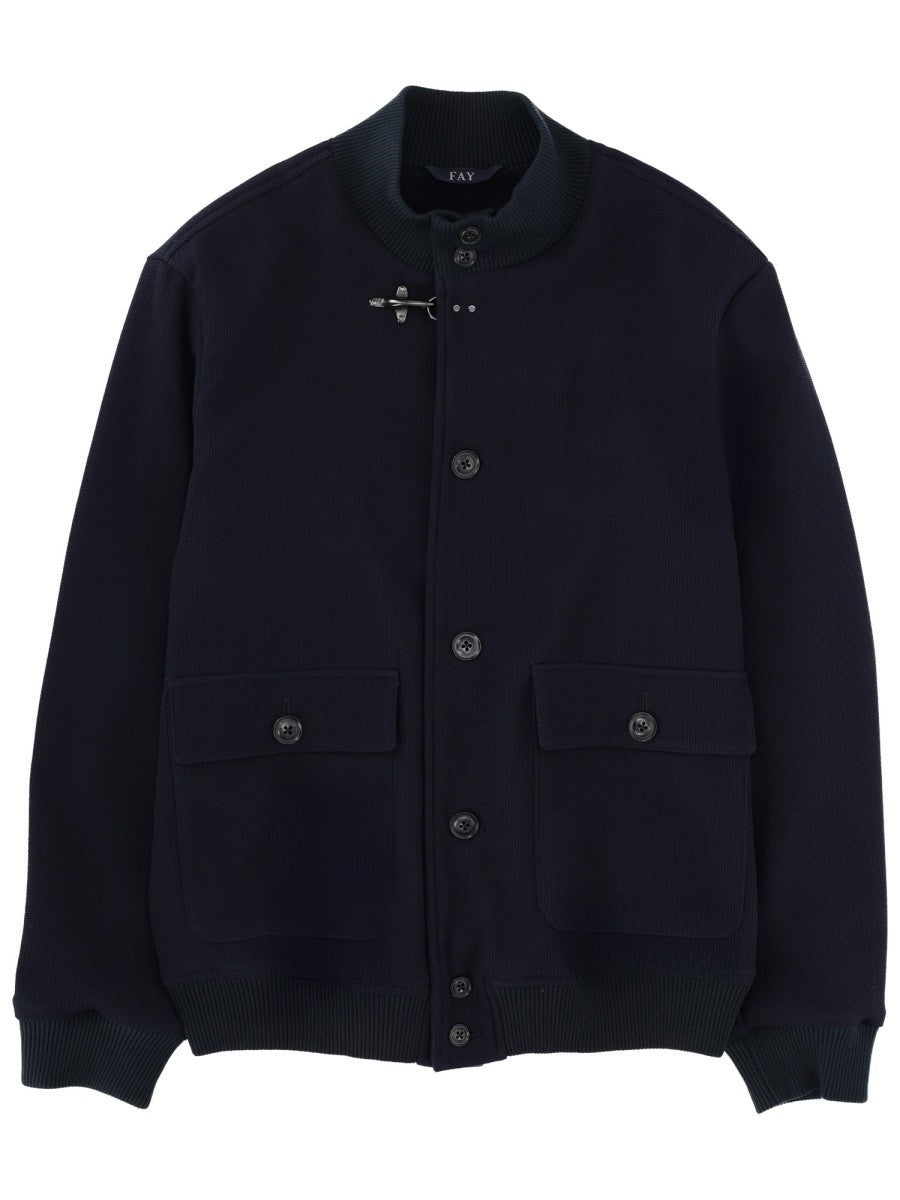 Fay Men's Wool Jacket Blue