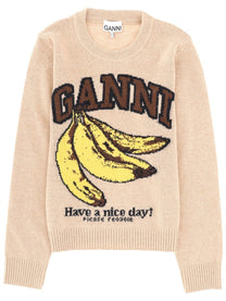 Ganni Women's Wool Jersey Beige