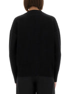 MM6 Maison Margiela Women's Wool Knit Cardigan Black, view 3