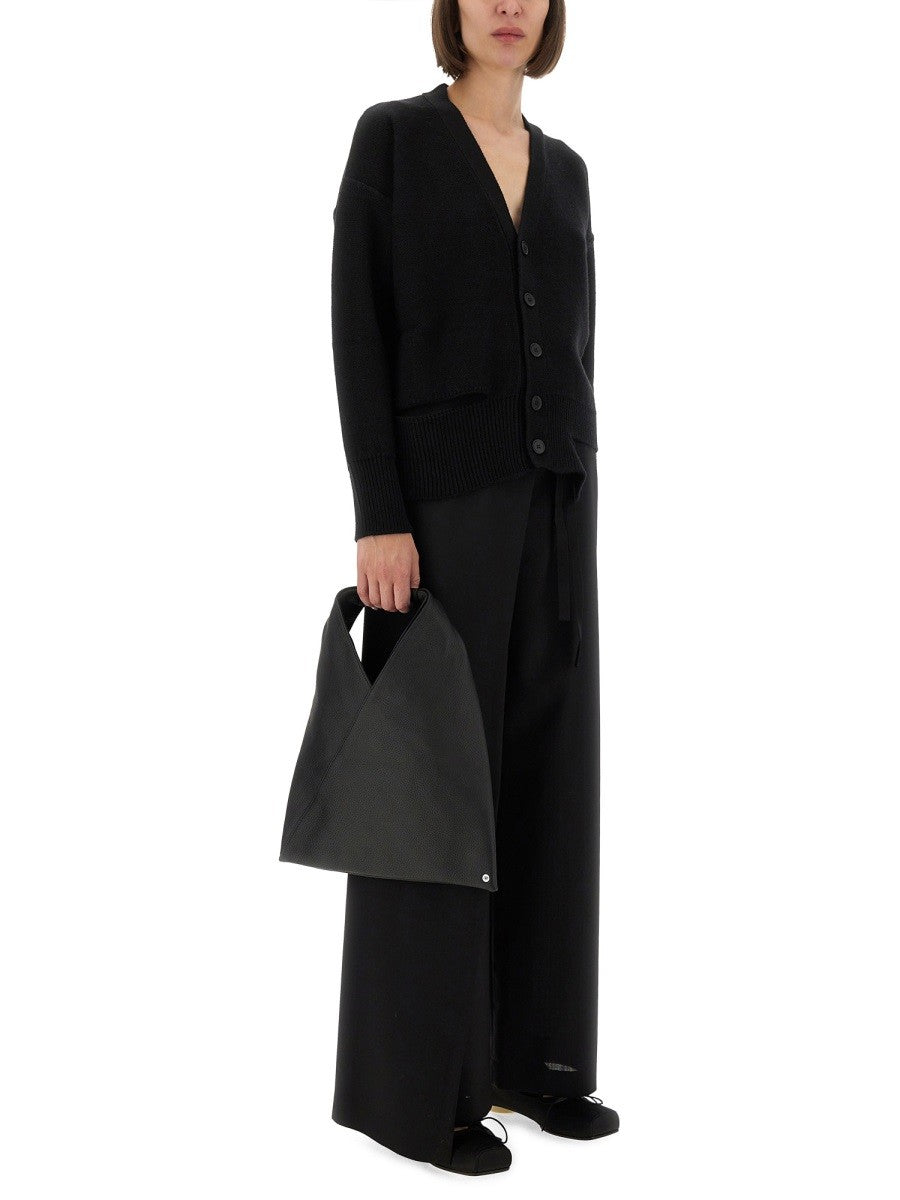 MM6 Maison Margiela Women's Wool Knit Cardigan Black, view 2