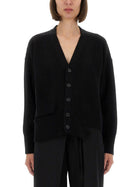MM6 Maison Margiela Women's Wool Knit Cardigan Black