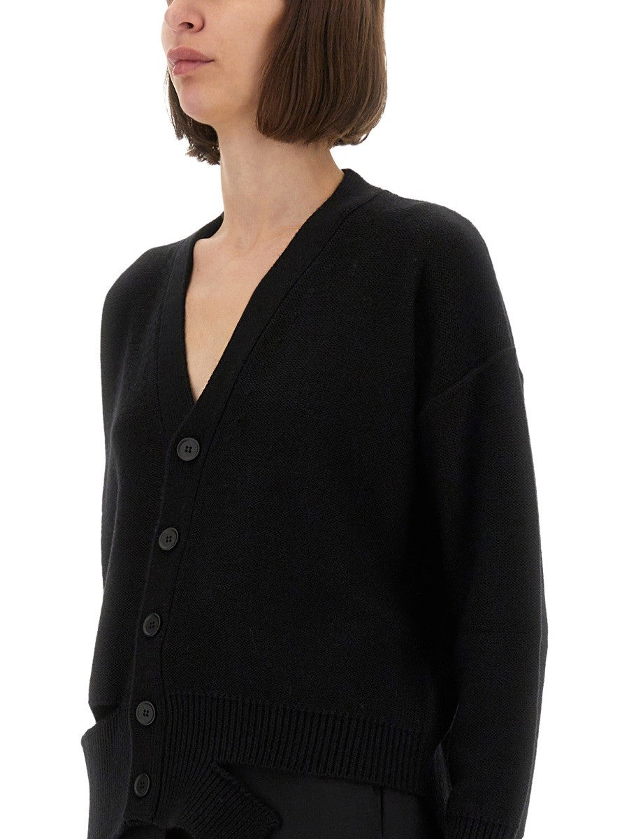 MM6 Maison Margiela Women's Wool Knit Cardigan Black, view 4