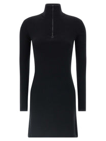 courrèges Wool Knit Dress Black