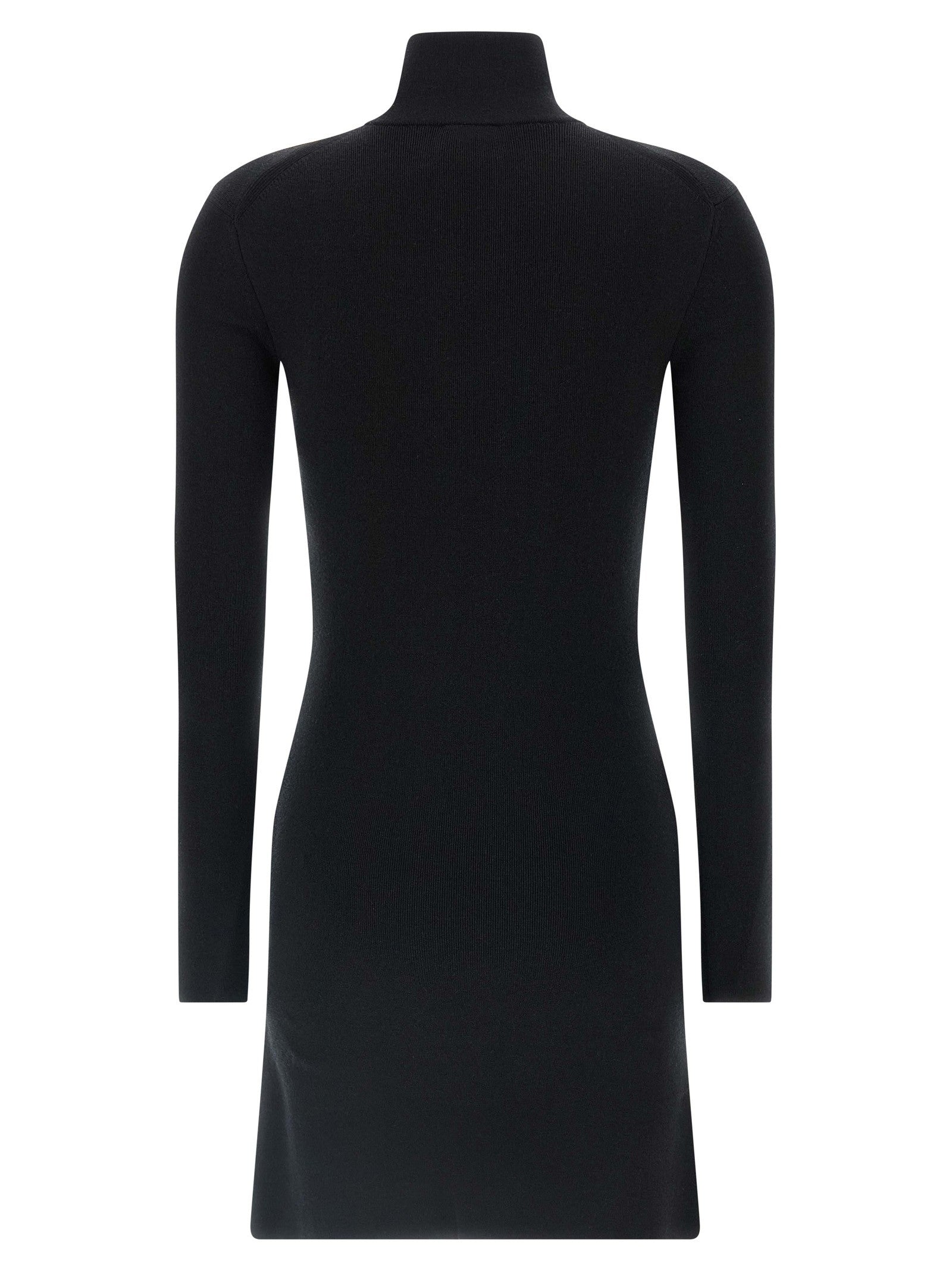courrèges Wool Knit Dress Black
