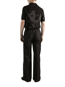 Dolce &amp; Gabbana Men's Wool Knit Jogging Pants Black