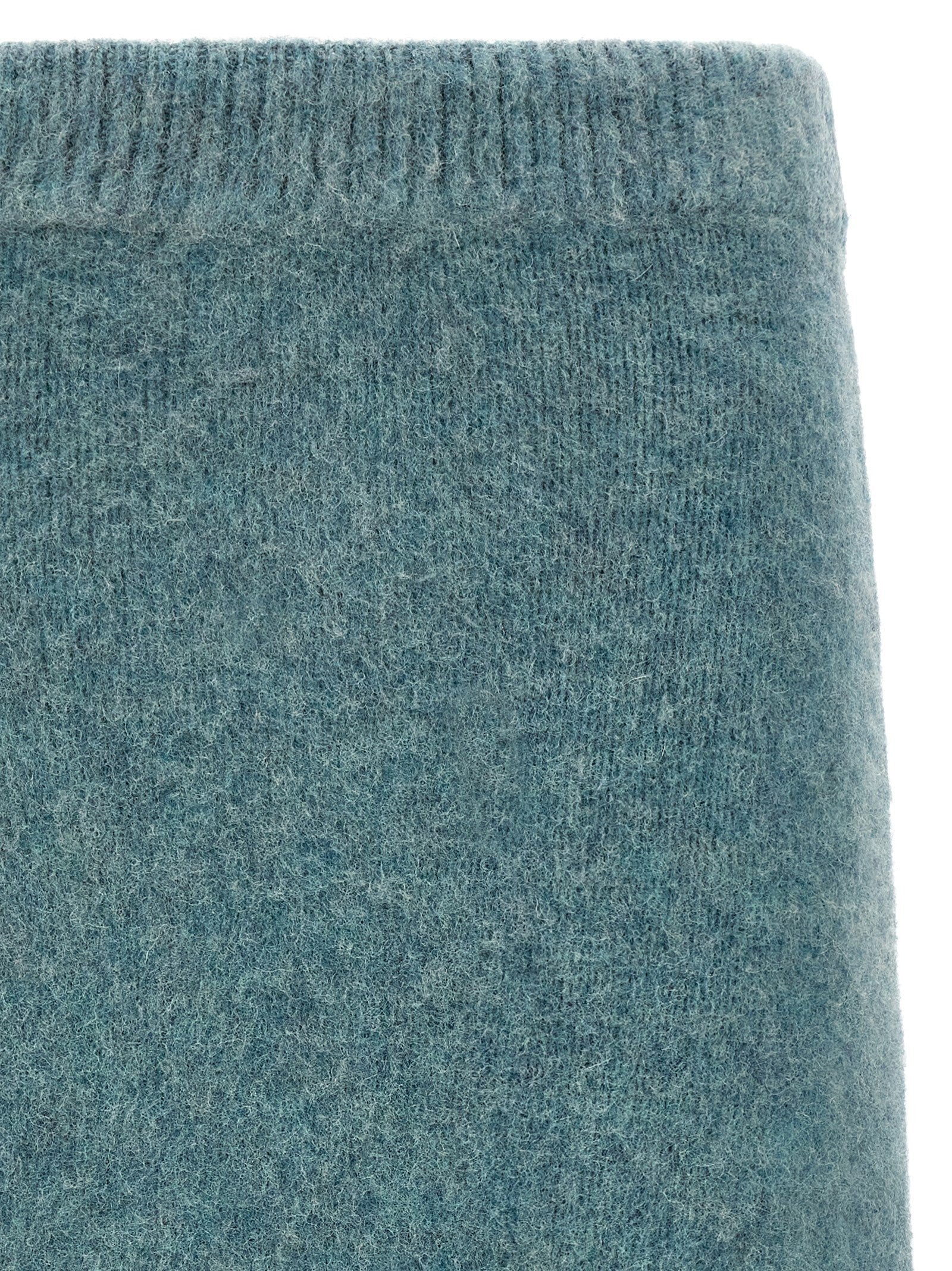 Jil Sander Wool Knit Skirt Blue
