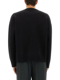Ami Paris Men's Maglia in Lana Con Black