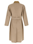 AURALEE Wool Max Canvas Coat Beige, view 2