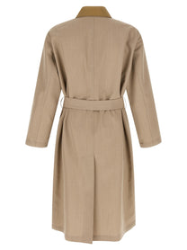 Auralee Wool Max Canvas Coat Beige
