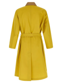 AURALEE Wool Max Canvas Coat Yellow